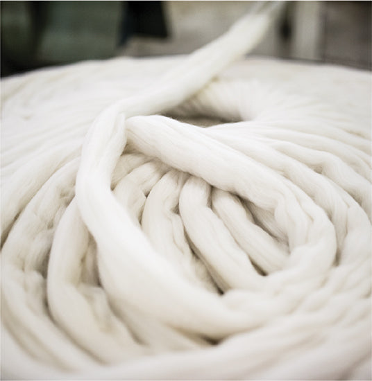 NATIVA certified natural, renewable fiber. 100% RWS merino.