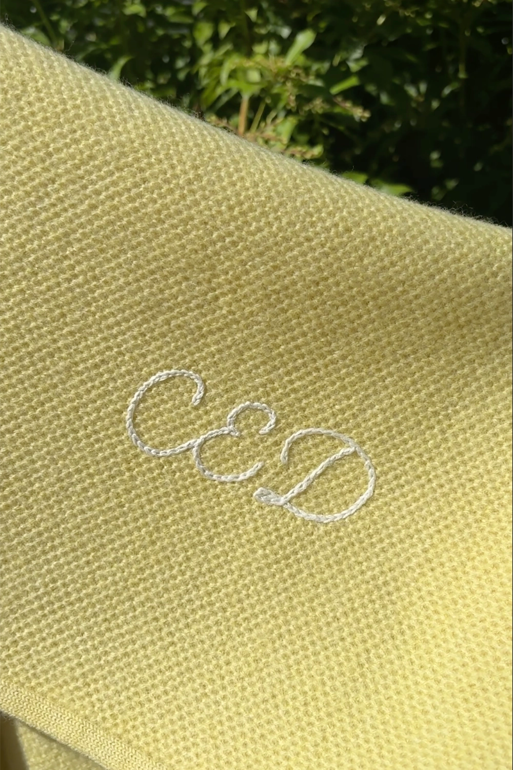The Sawa - Citron – Sawa heirloom merino baby blanket, naturally plant-dyed, personalization available, safe for eczema and sensitive skin, FSA/HSA eligible, luxury newborn gift