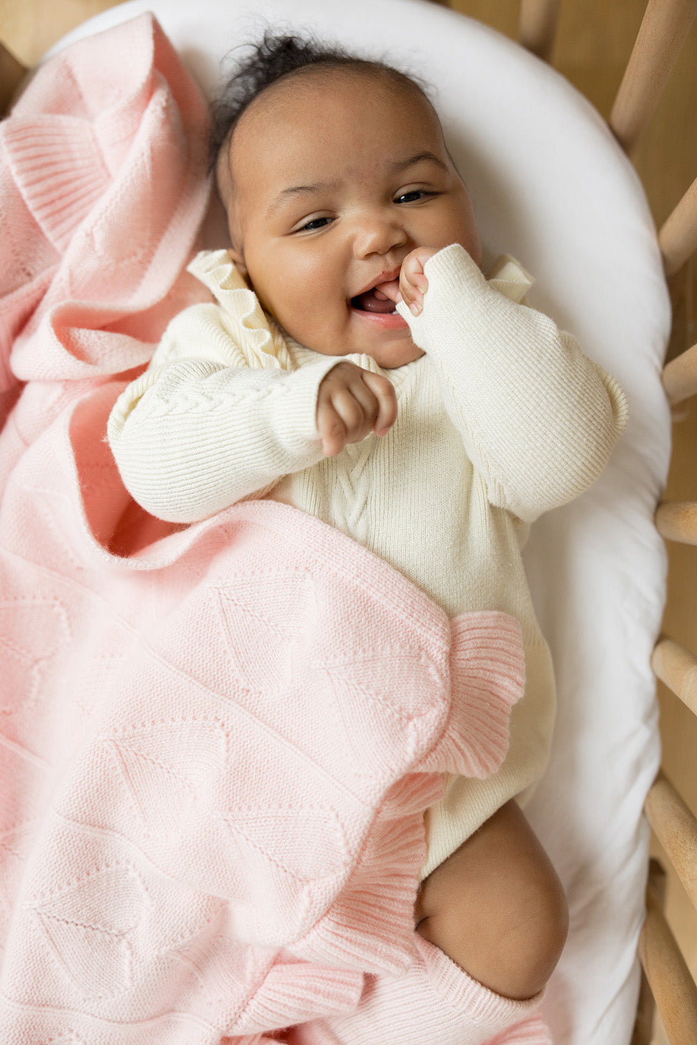 Little Love Blanket - Peony – AU Baby pink heirloom blanket, natural, non-toxic, luxury baby gift, perfect for baby showers and newborns, baby blanket