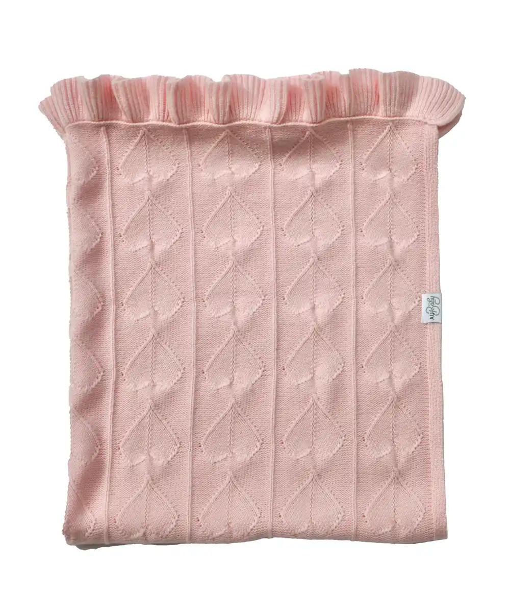 Little Love Blanket - Peony – AU Baby blanket, natural, non-toxic, luxury baby girl gift, safe for eczema and sensitive skin, FSA/HSA eligible