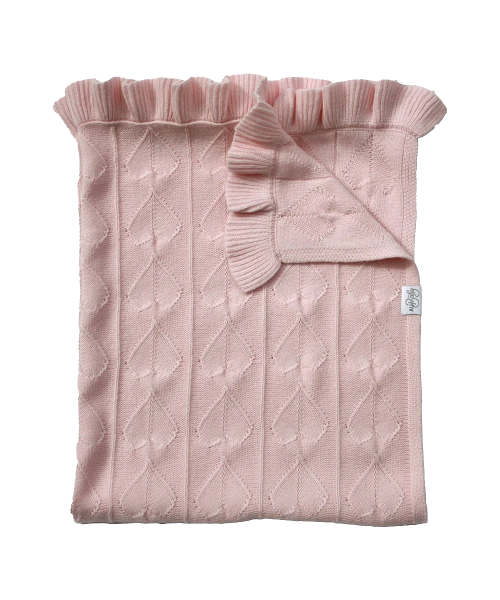 Little Love Blanket - Peony – AU Baby blanket, natural, non-toxic, luxury baby girl gift, safe for eczema and sensitive skin, FSA/HSA eligible