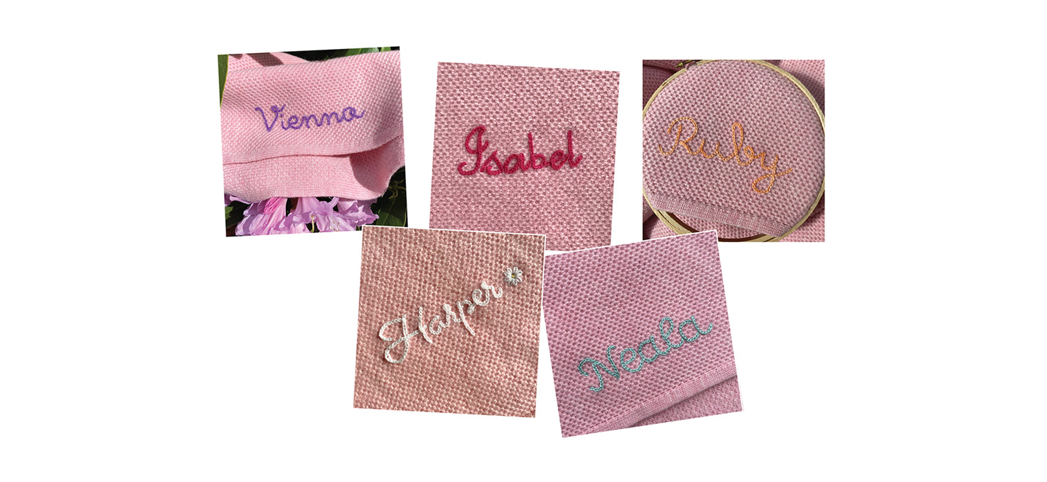 Pink Quartz Monogrammed Blankets