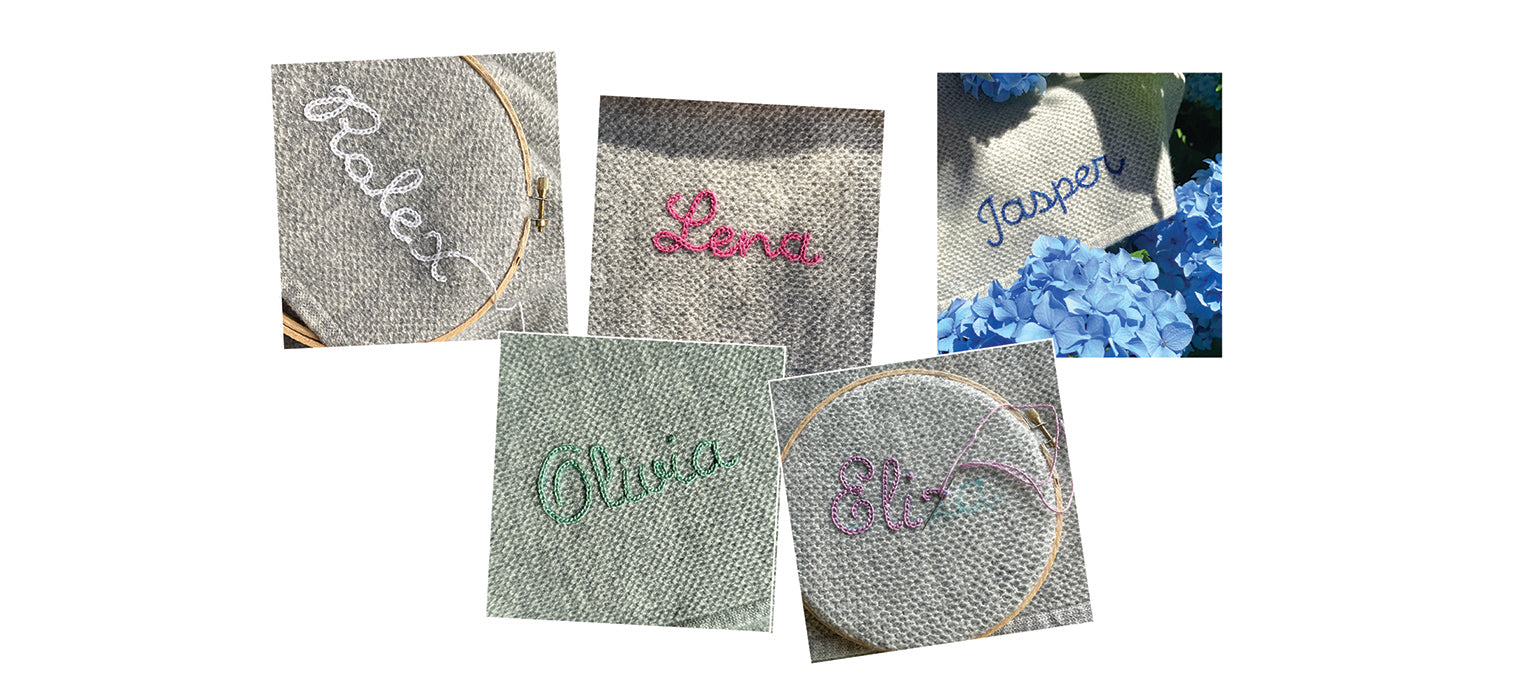 Moonstone Gray Monogrammed Blankets