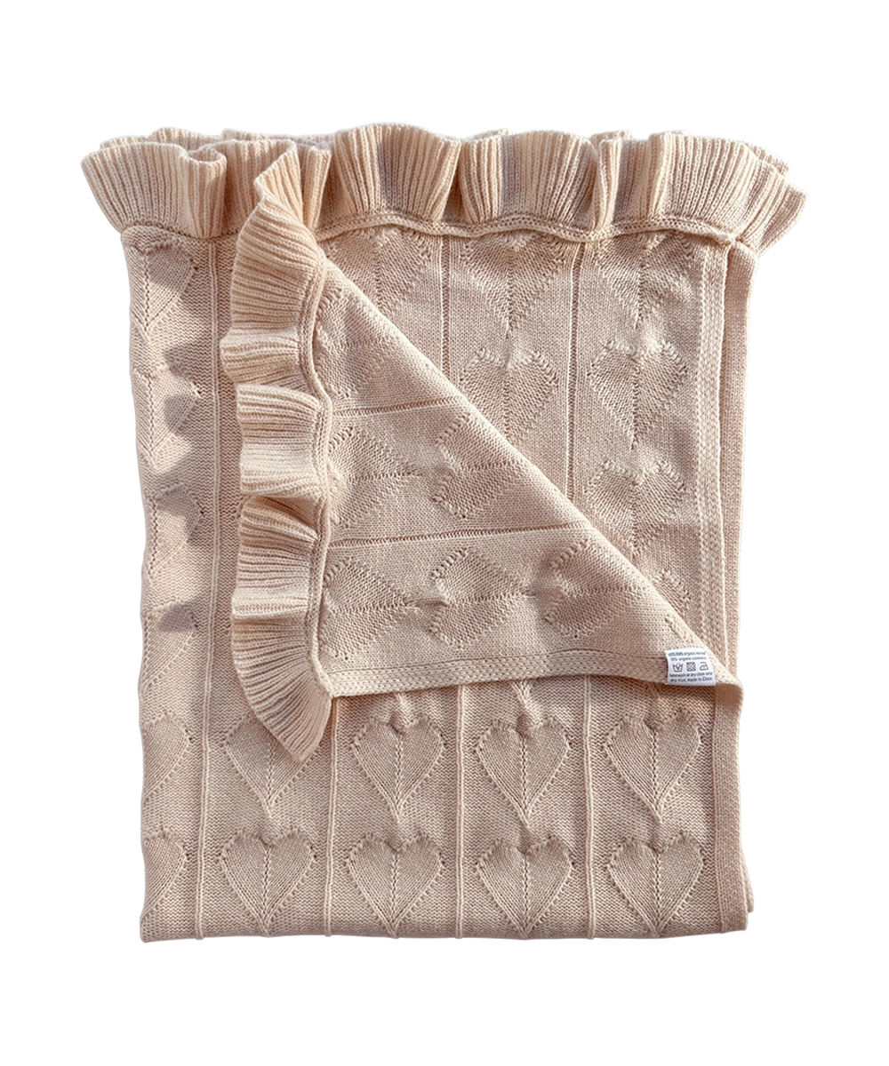 Little Love Blanket - Butter Cream – organic cashmere baby blanket, GOTS certified, luxury newborn gift, gentle on sensitive skin, safe for eczema, HSA/FSA eligible