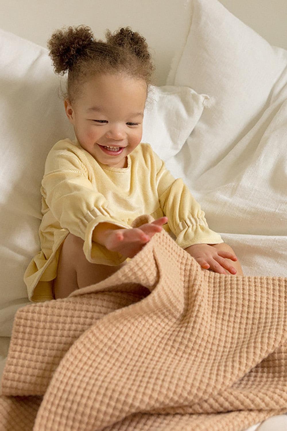 The Popcorn Blanket - Henna – Popcorn heirloom merino baby blanket, breathable, naturally plant-dyed, safe for eczema and sensitive skin, FSA/HSA eligible, luxury newborn gift