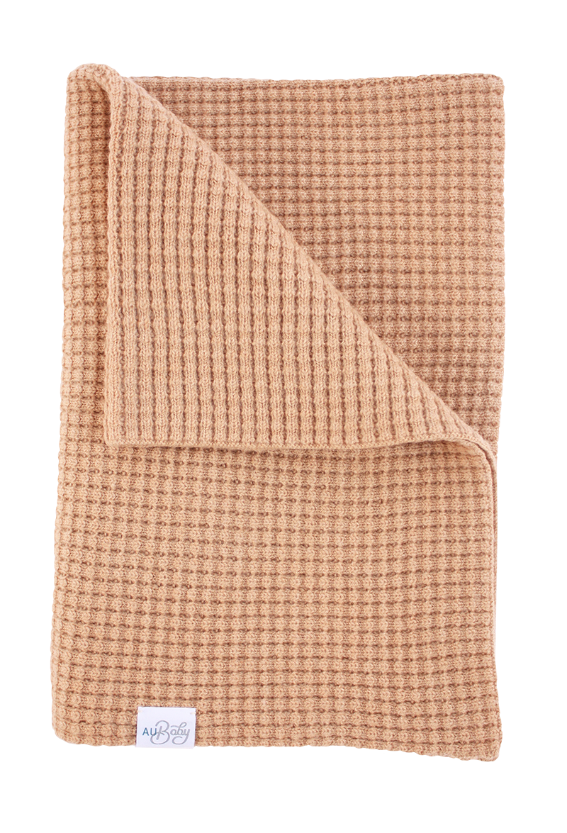 The Popcorn Blanket - Henna – Popcorn heirloom merino baby blanket, breathable, naturally plant-dyed, safe for eczema and sensitive skin, FSA/HSA eligible, luxury newborn gift