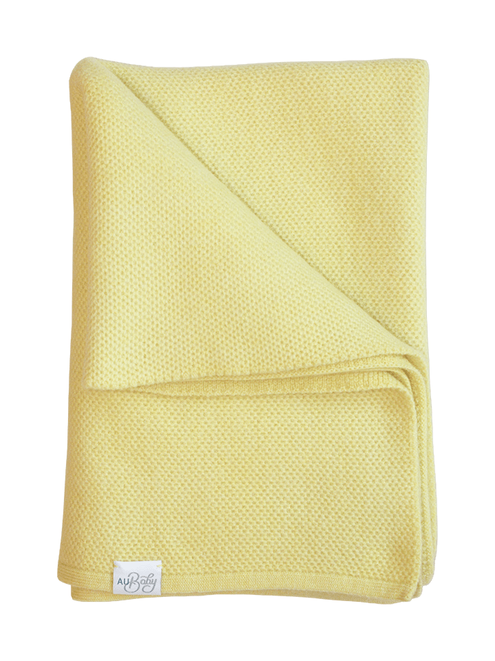 The Sawa - Citron – Sawa heirloom merino baby blanket, naturally plant-dyed, personalization available, safe for eczema and sensitive skin, FSA/HSA eligible, luxury newborn gift