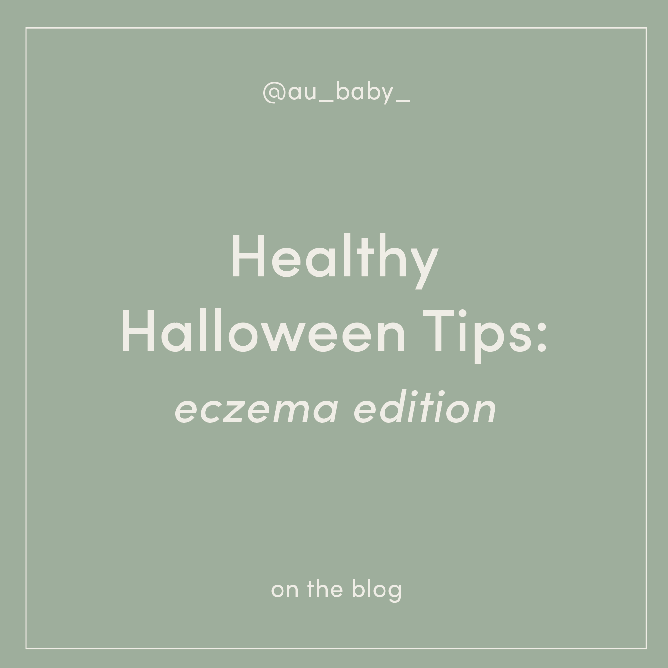 Healthy Halloween Tips for eczema