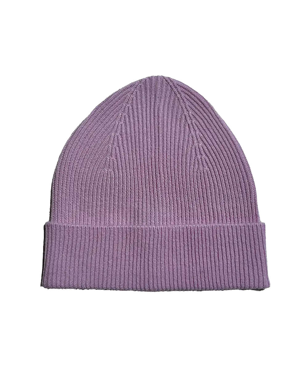 AU Baby adult merino cashmere beanie set in lavender, organic natural cashmere and merino fibers, embroidered personalization available.