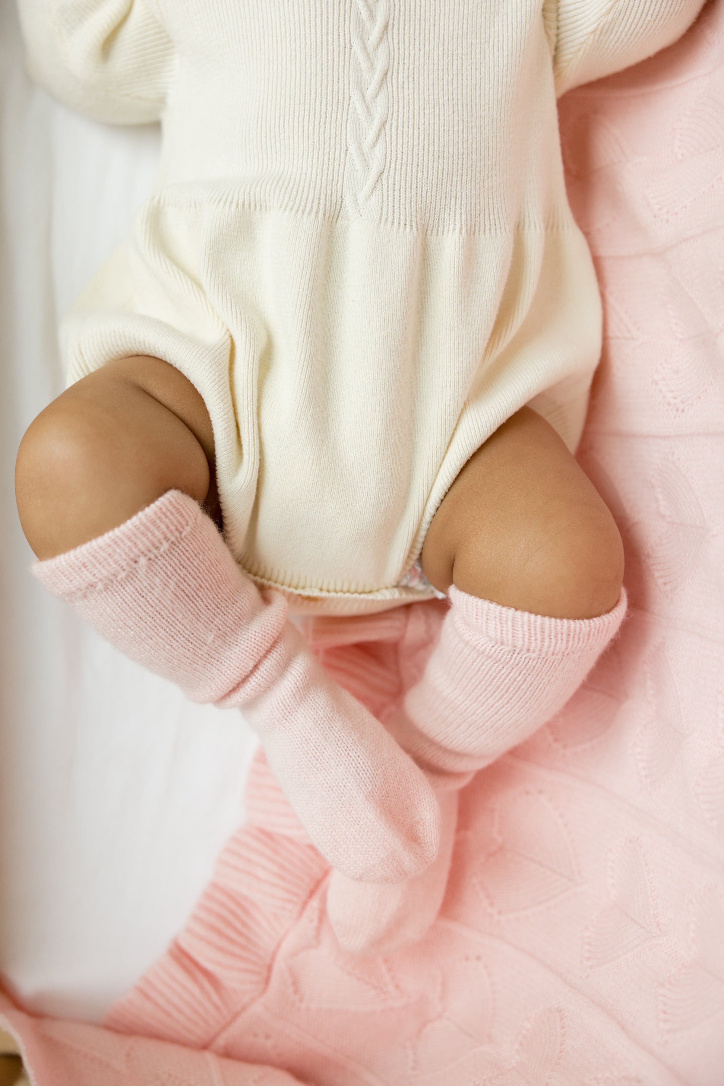 Baby Bonnet + Socks Gift Set - Peony – soft baby accessory, gentle on sensitive skin, safe for eczema, luxury baby girl gift