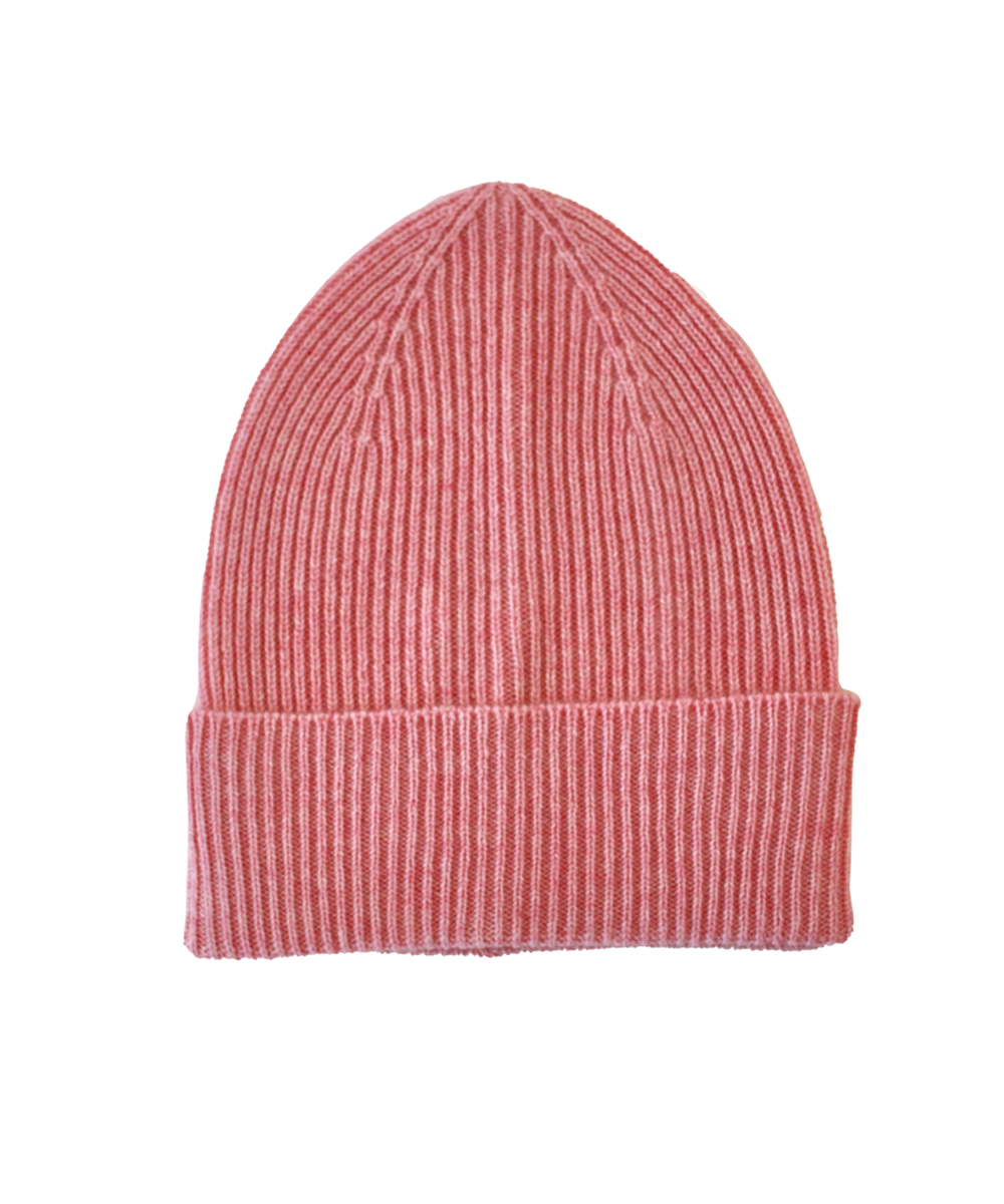 AU Baby toddler organic merino cashmere beanie in pink — personalized with custom embroidery, hypoallergenic, HSA/FSA eligible for sensitive skin, fits ages 1-3.