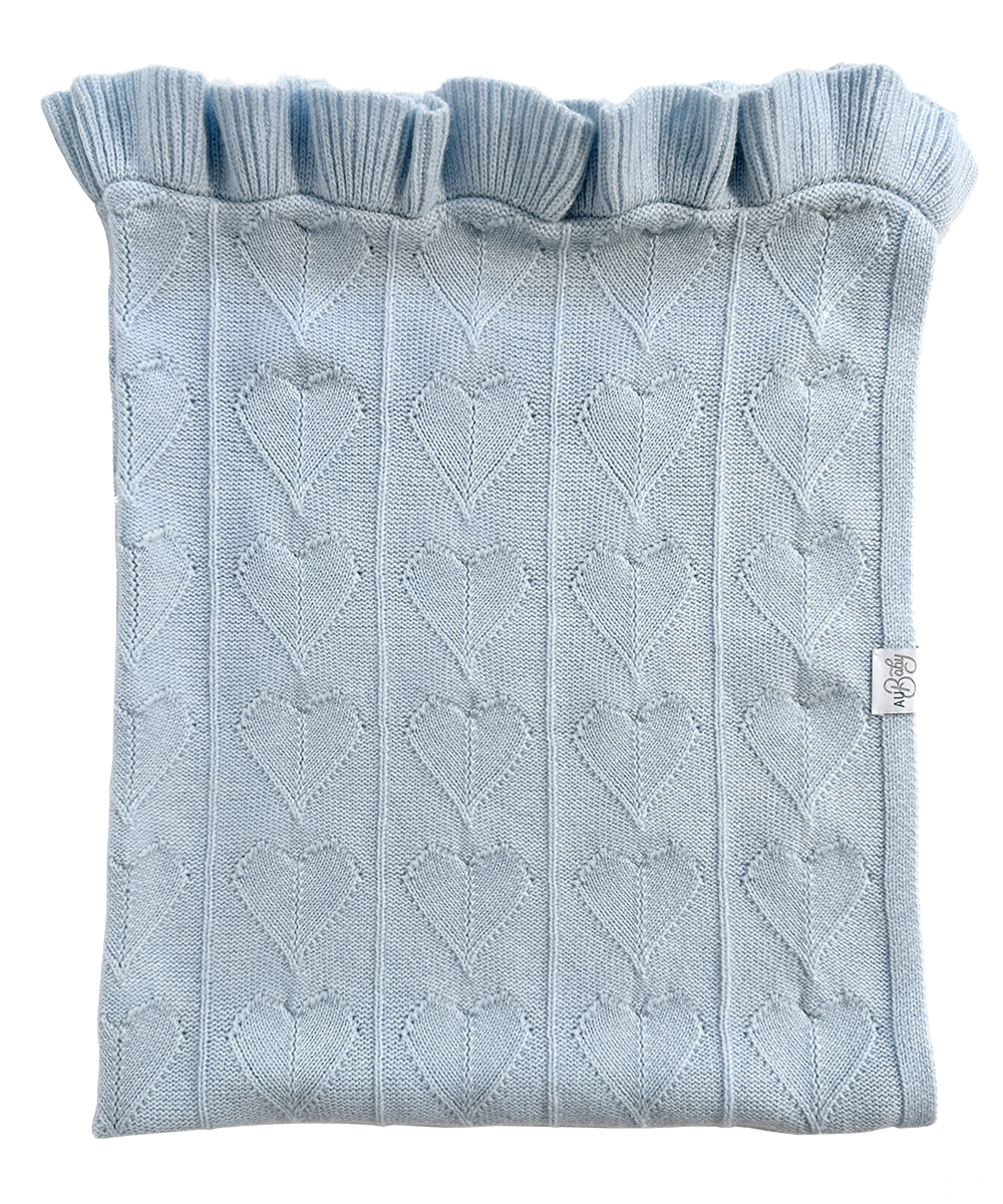 Little Love Blanket - Hydrangea – AU Baby heirloom blanket, natural, non-toxic, luxury baby boy gift, perfect for baby showers and newborns, baby blanket