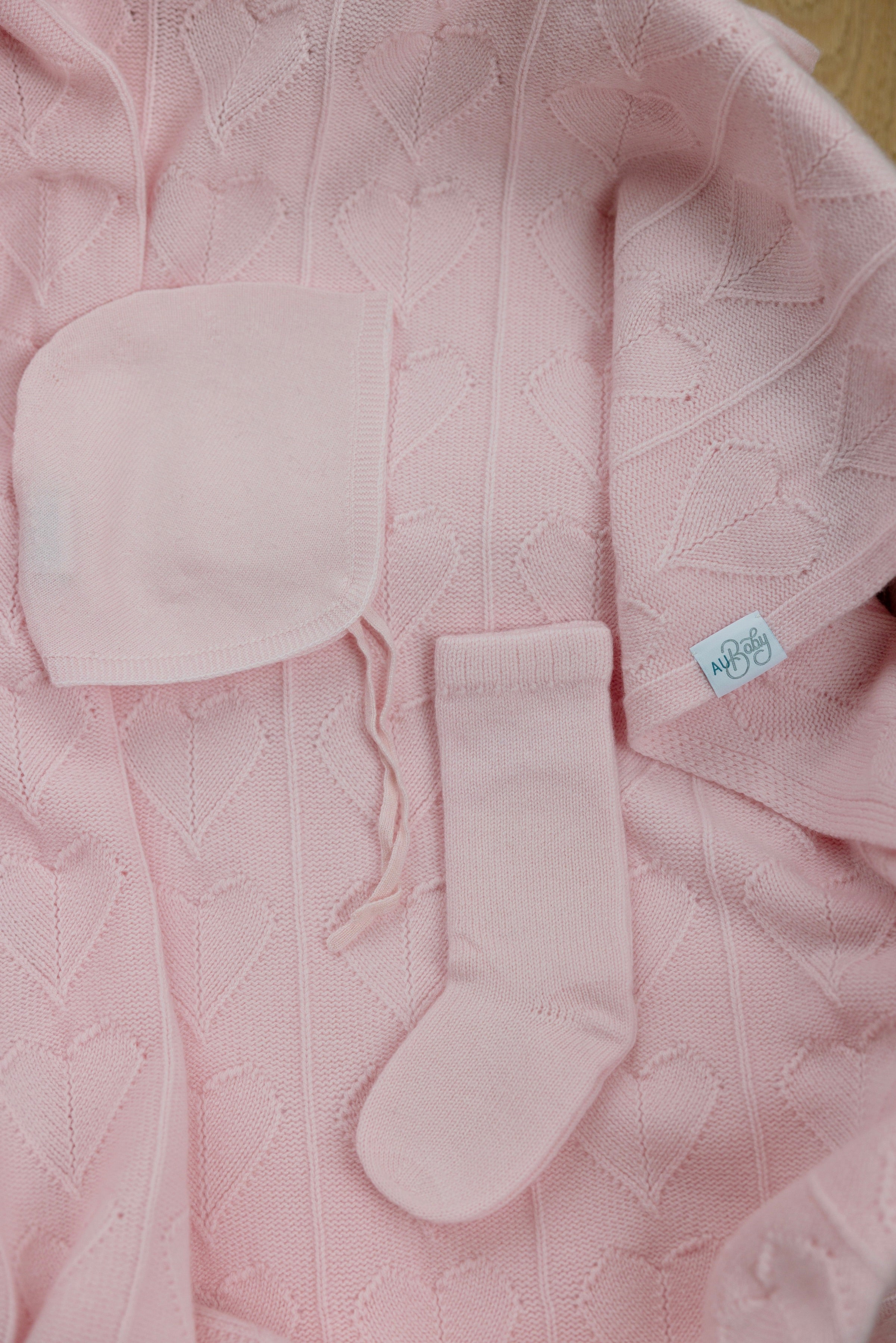 Little Love Cashmere Cloud Baby Blanket Gift Set - Pink Peony – organic cashmere baby blanket, GOTS certified, luxury newborn girl gift, gentle on sensitive skin, safe for eczema