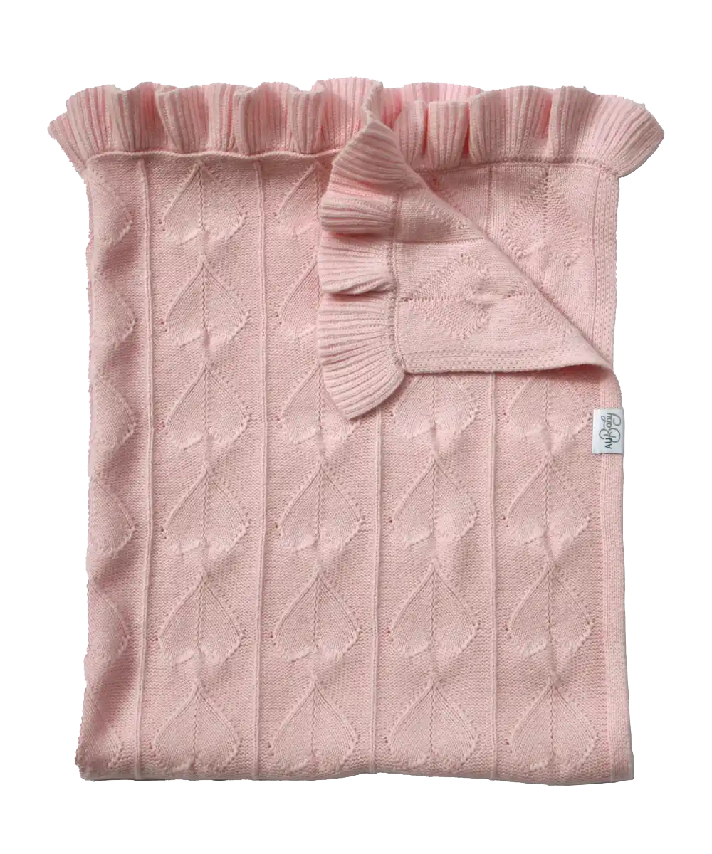 Little Love Cashmere Cloud Baby Blanket Gift Set - Pink Peony – organic cashmere baby blanket, GOTS certified, luxury newborn girl gift, gentle on sensitive skin, safe for eczema