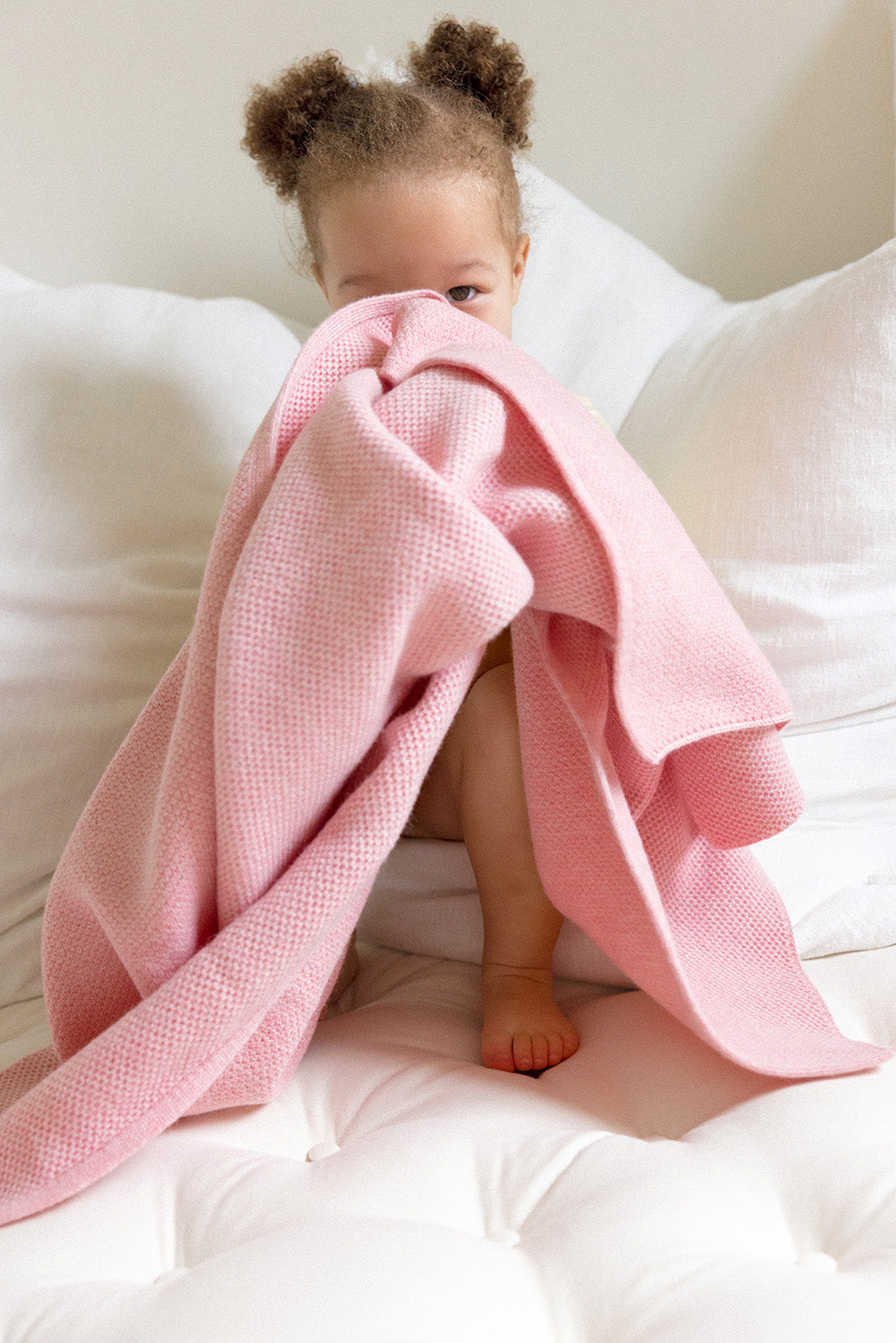 The Sawa - Pink Quartz – Sawa heirloom merino baby blanket, naturally plant-dyed, personalization available, safe for eczema and sensitive skin, FSA/HSA eligible, luxury baby girl gift