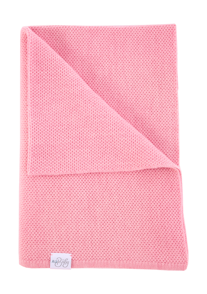AU Baby plant dyed merino Sawa blanket in Pink Quartz. Non-toxic, natural pink baby blanket.