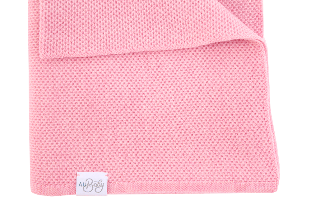 AU Baby plant dyed merino Sawa blanket in Pink Quartz. Non-toxic, natural baby blanket.